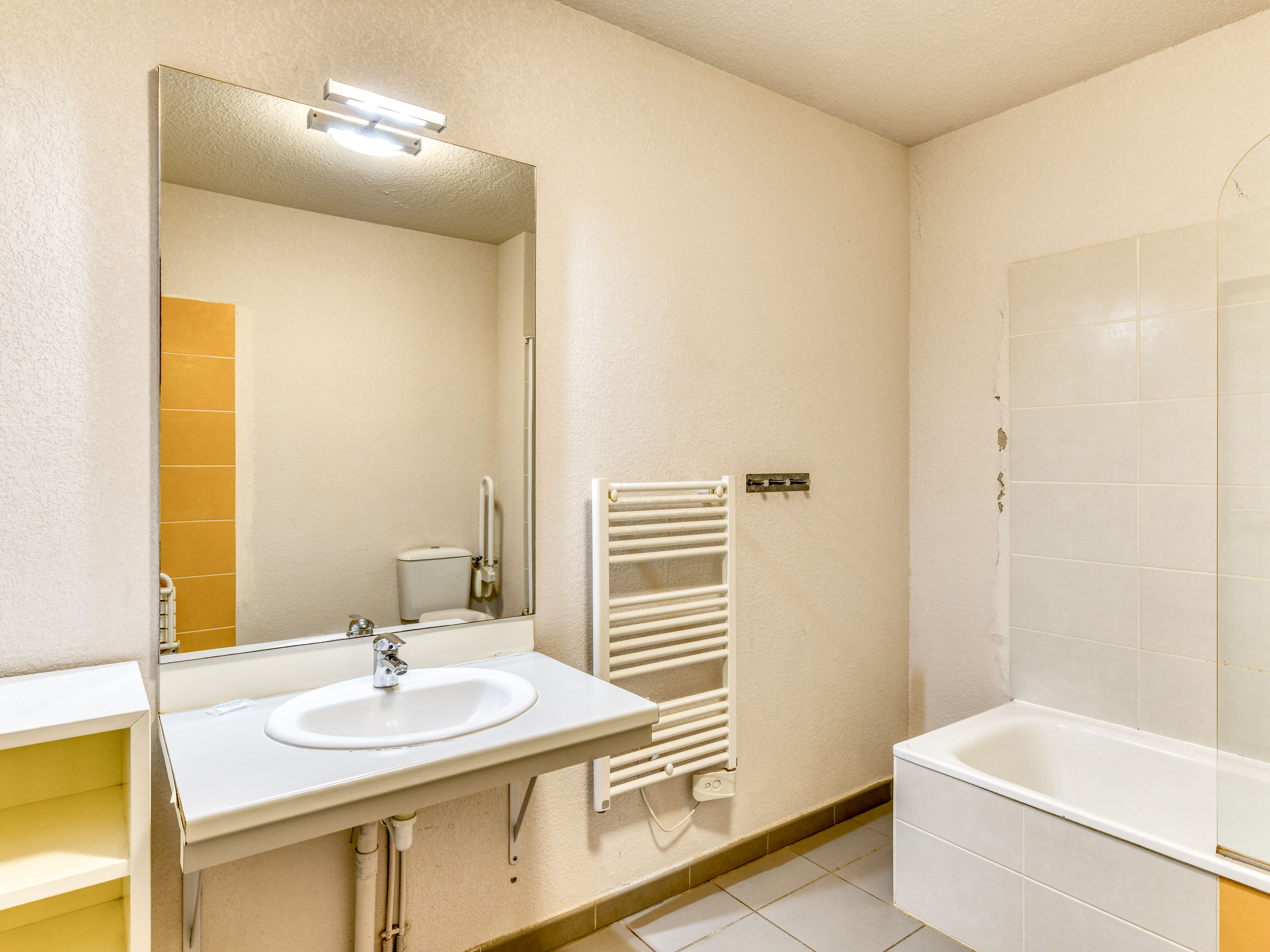 image Bathroom with bath and shower, integrated toilet