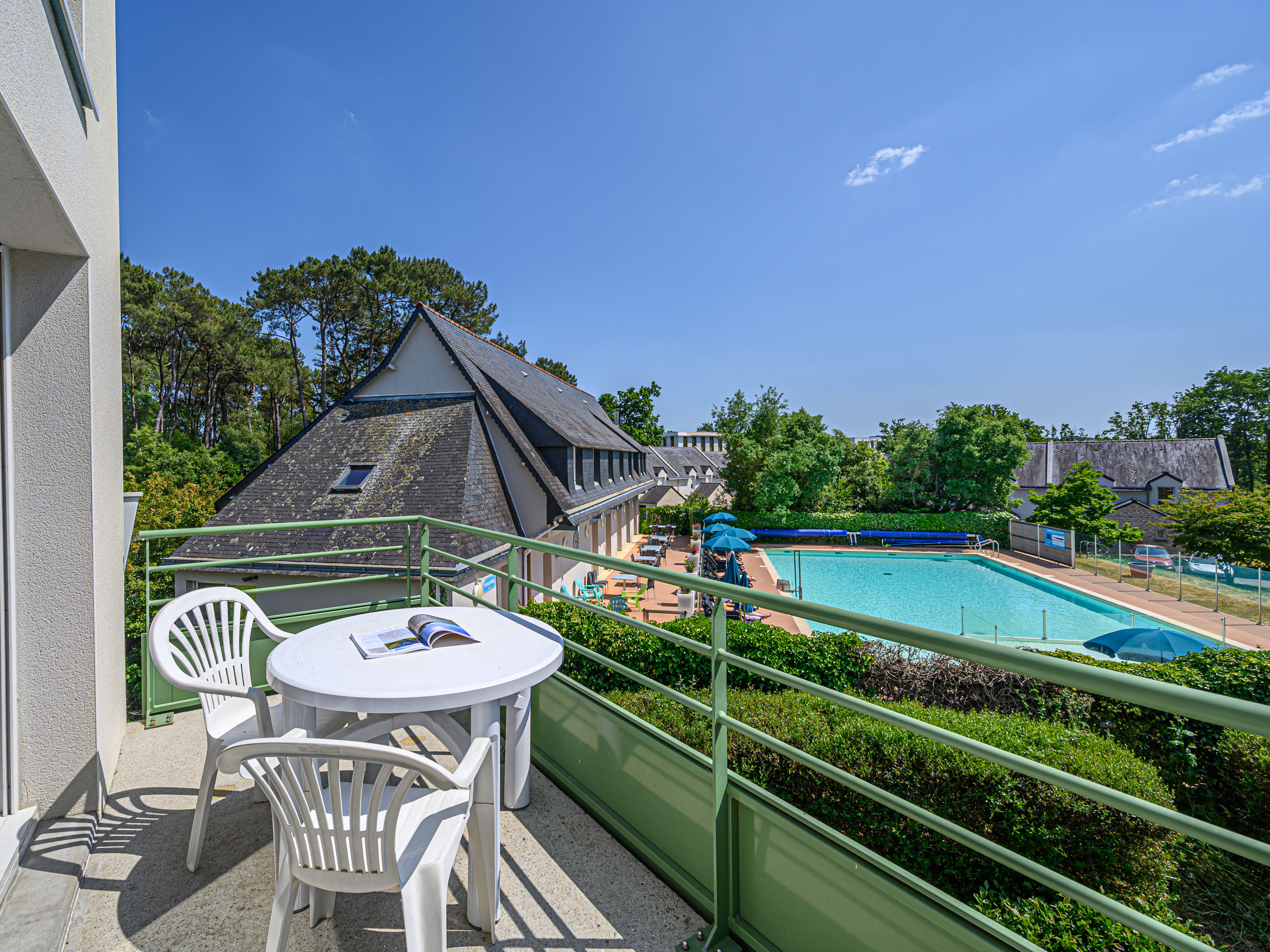 image Imagine sipping your morning coffee on the private terrace, soaking in the poolside views and fresh Brittany air