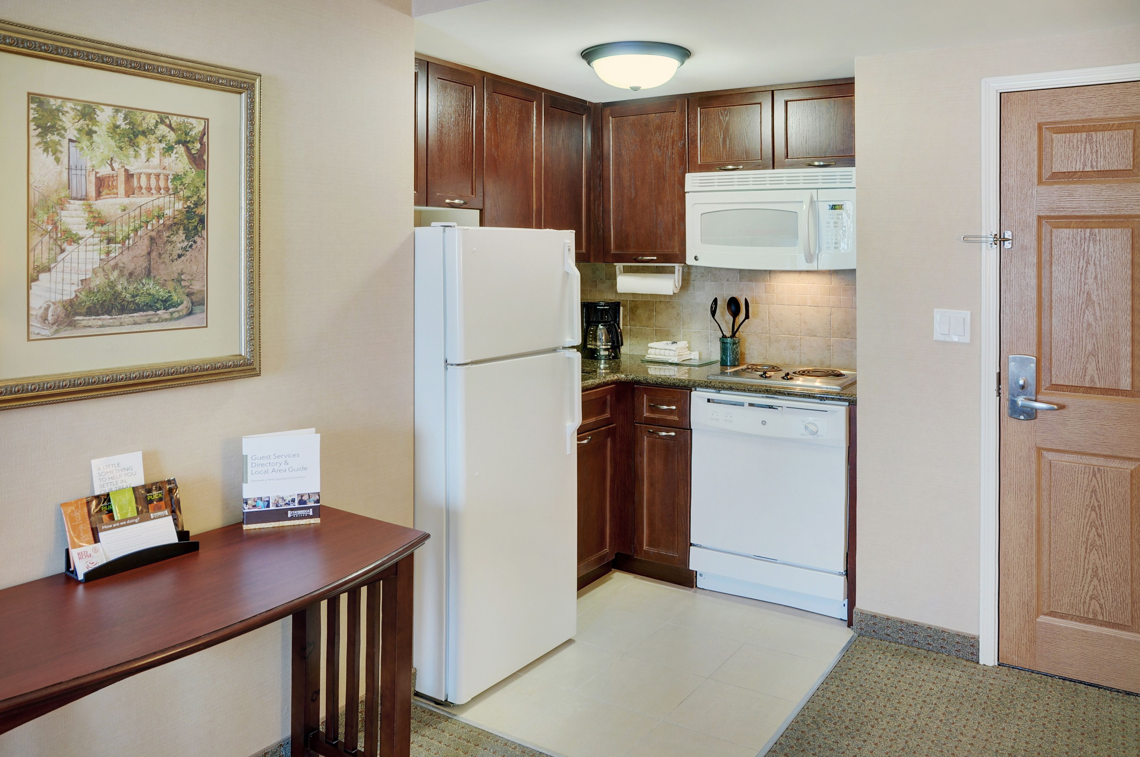 image Well-equipped kitchen with modern appliances for easy meal prep.