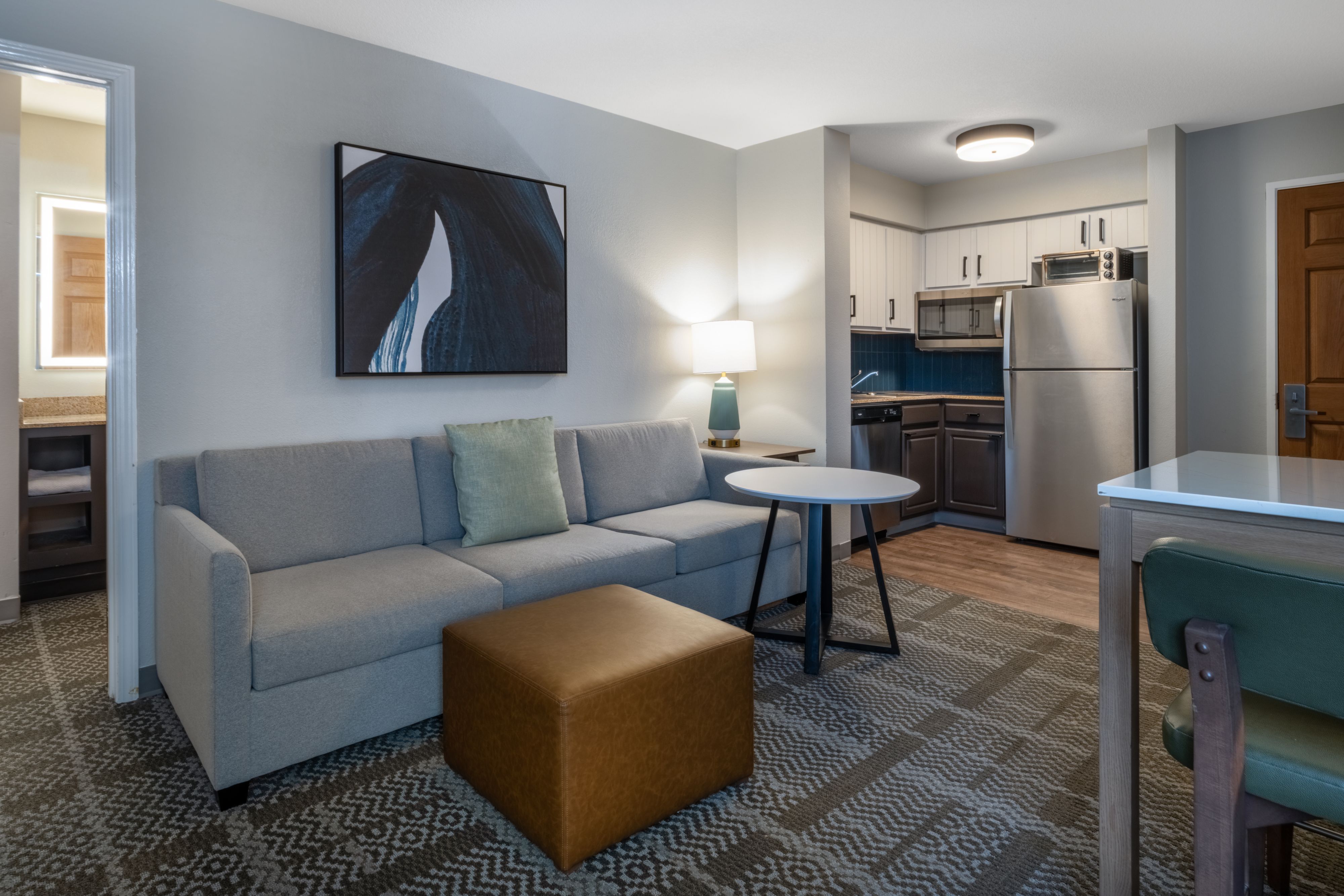 image Expansive two-bedroom suite with accessible design and living space.