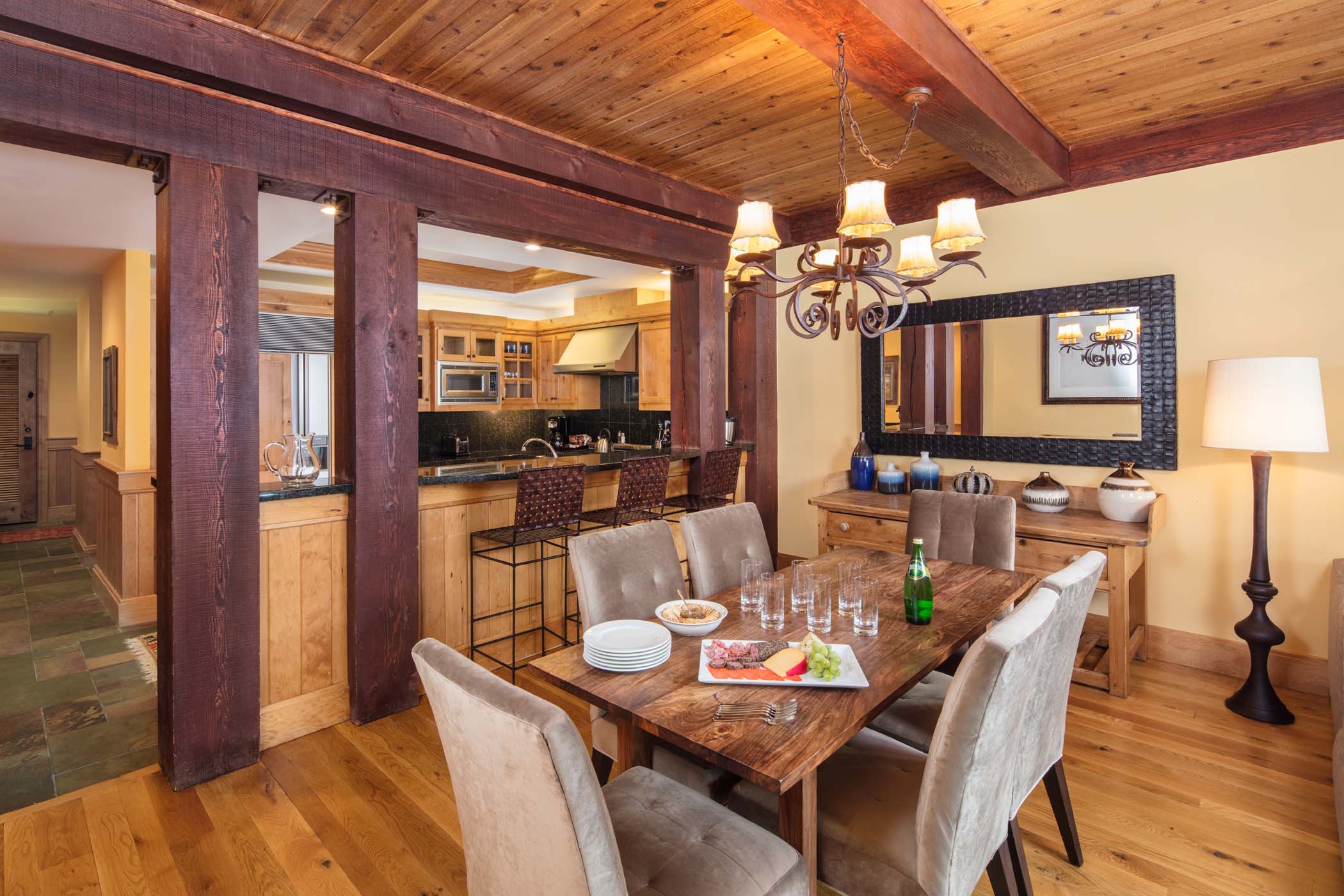 image Dining takes place just steps from the kitchen and living area.