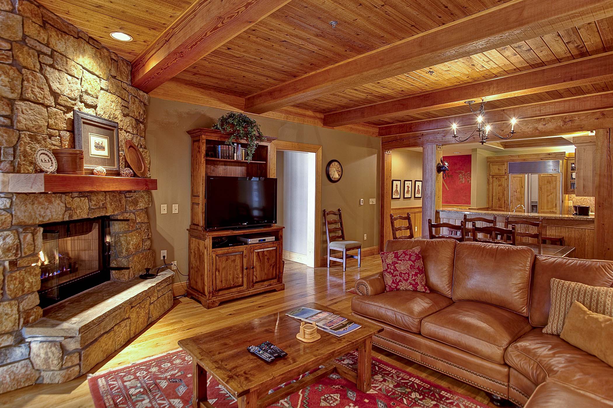 image Open sightlines connect the kitchen to the living and dining space.