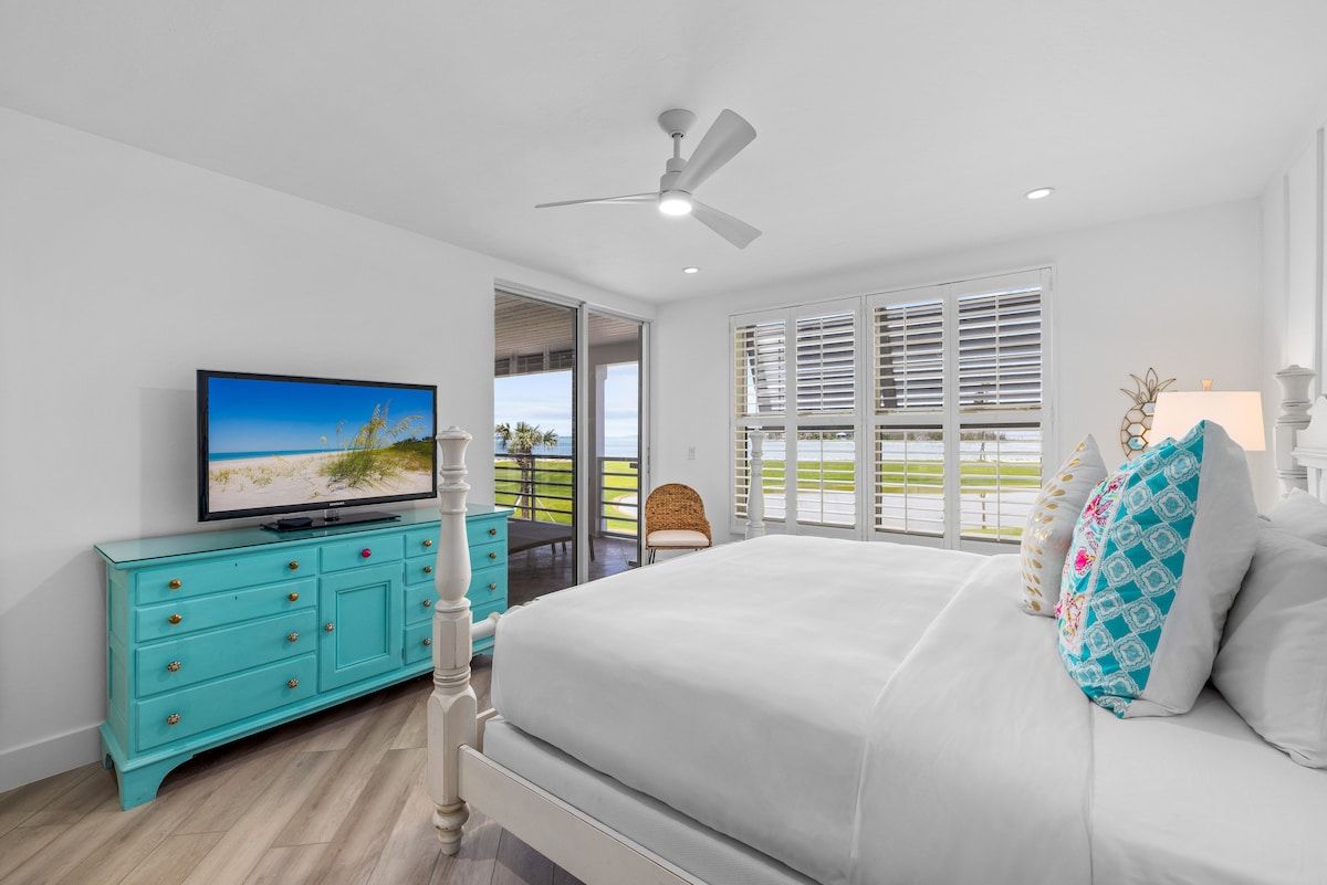 image A bedroom offers a quiet place to sleep.