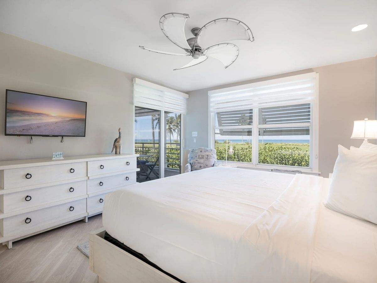 image A bedroom offers a quiet place to sleep.