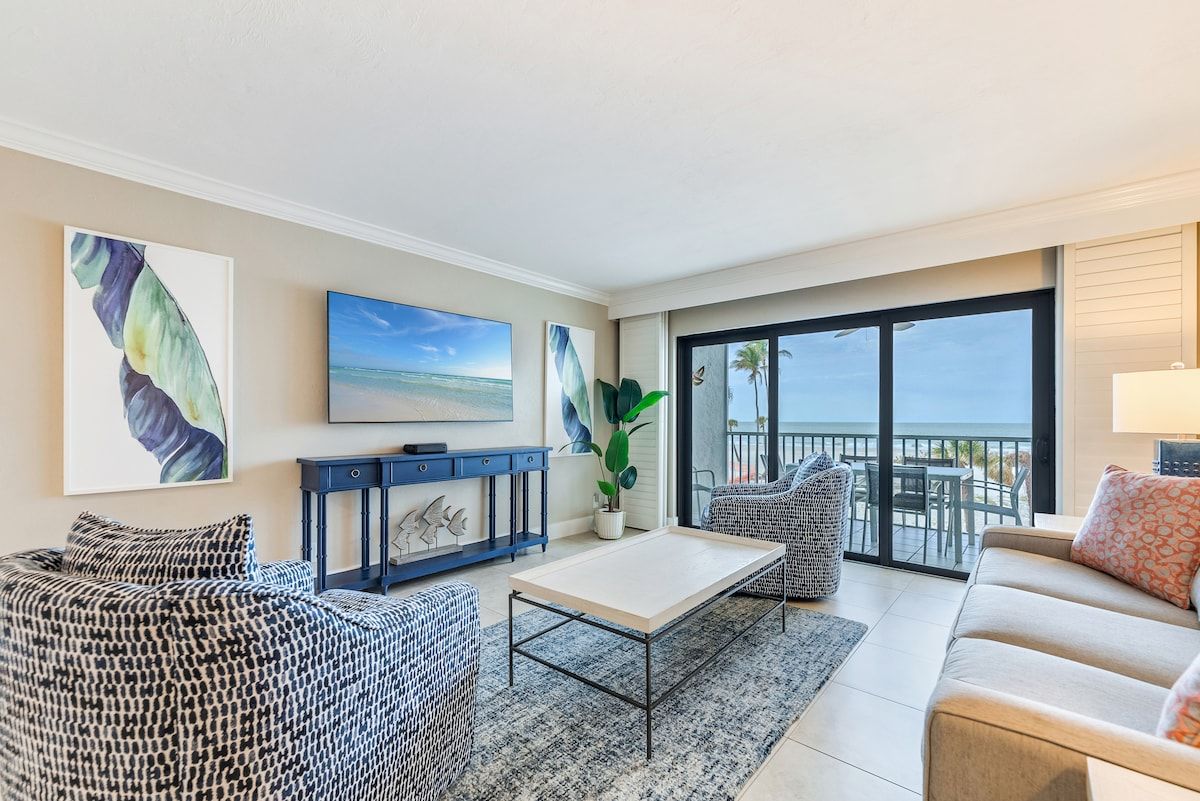 image The living area offers a place to unwind indoors.