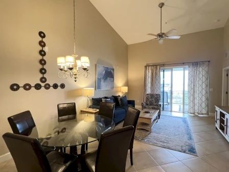 image Dining table with seating for six — open to the kitchen and living area