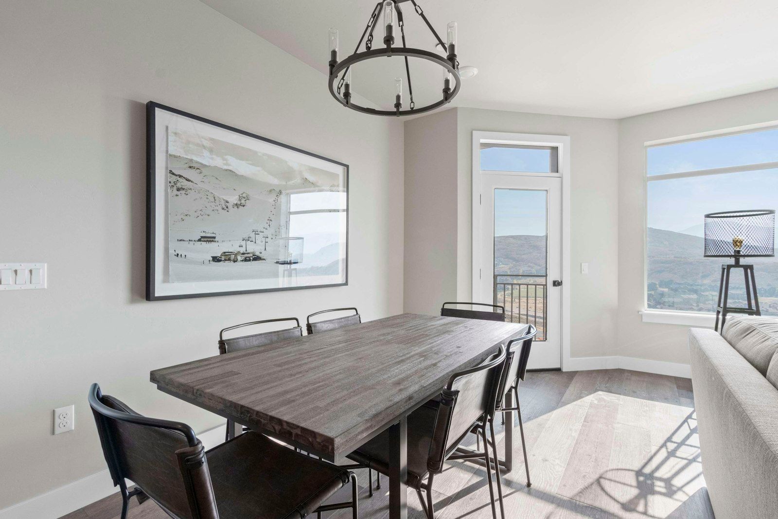 image Dining area with mountain views and private balcony
