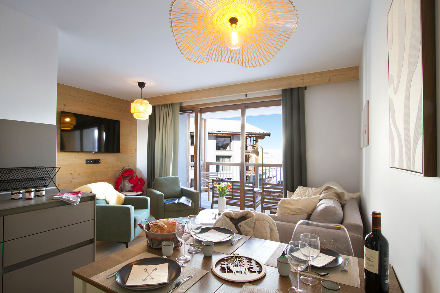 image Morning light spills across the dining table just steps from your private terrace.
