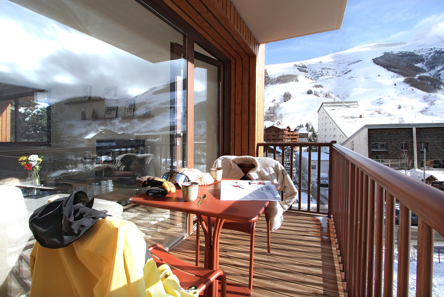 image You will love watching the snow fall from this private balcony.