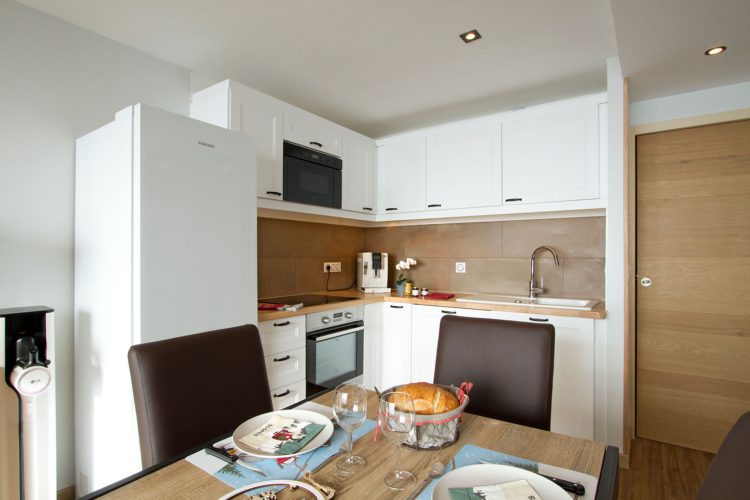 image Sleek modern kitchen ready for self-catered mountain meals