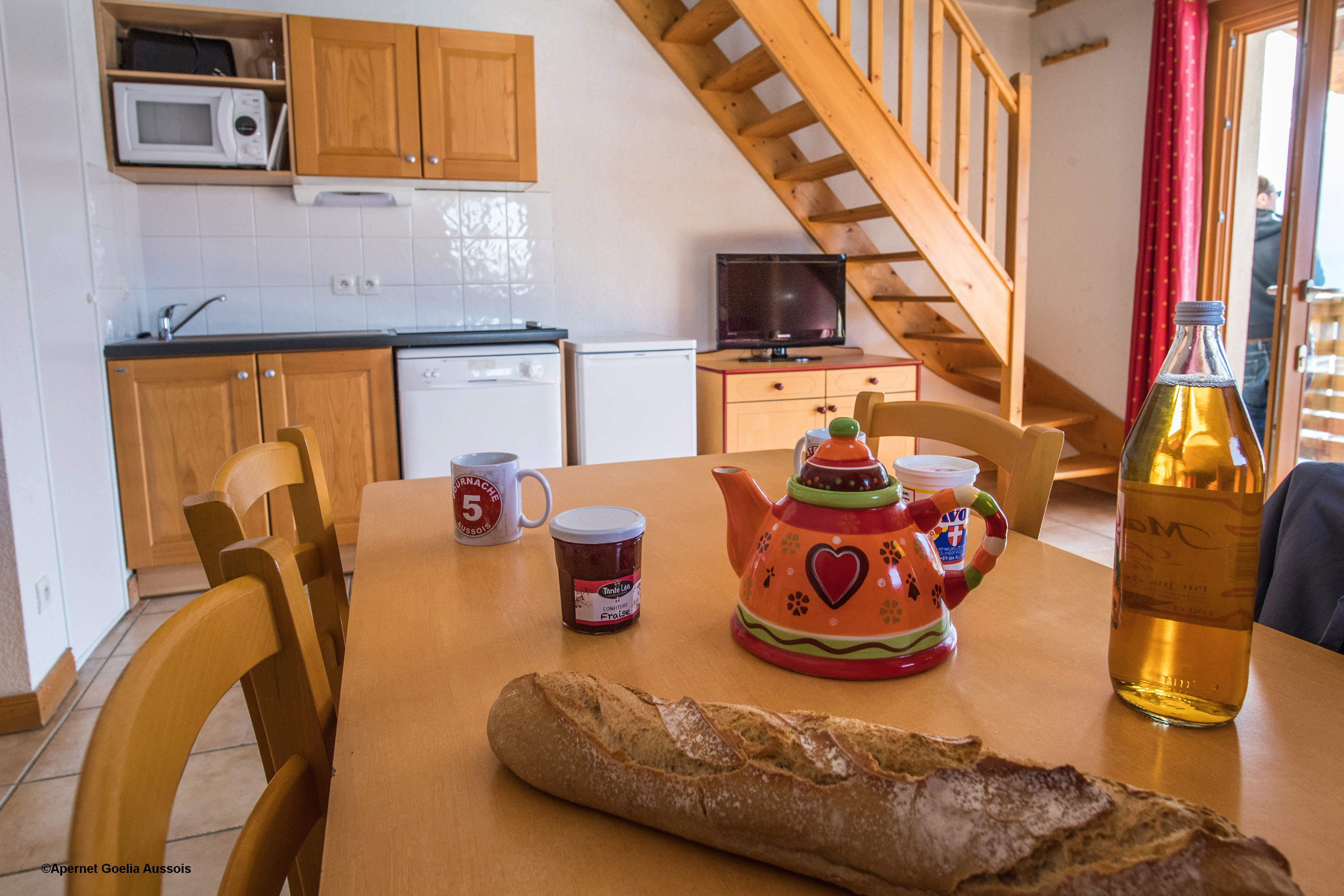image Kitchenette stocked with the essentials for cooking in after a ski day.