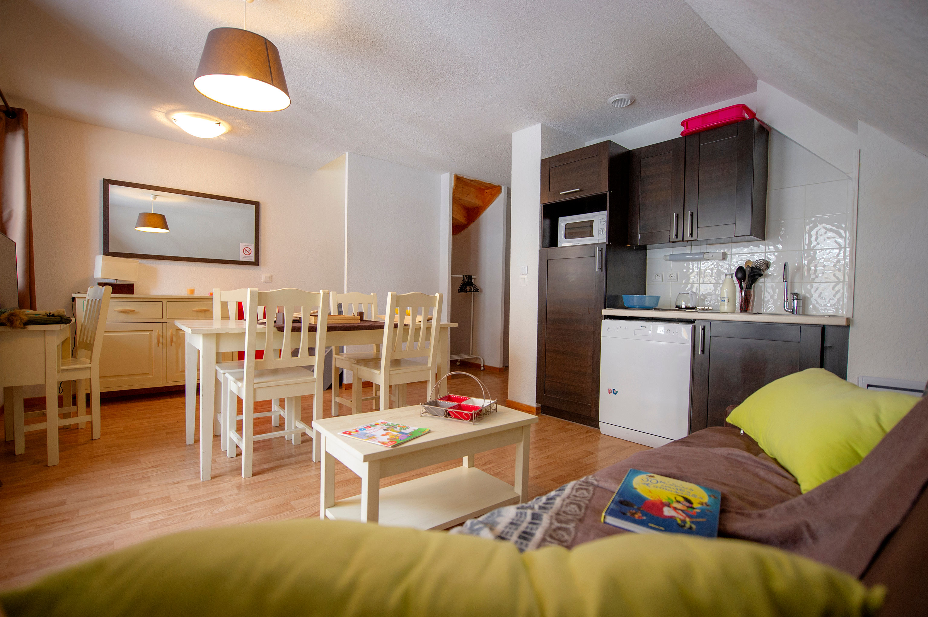 image A compact kitchenette handles all the self-catering essentials.