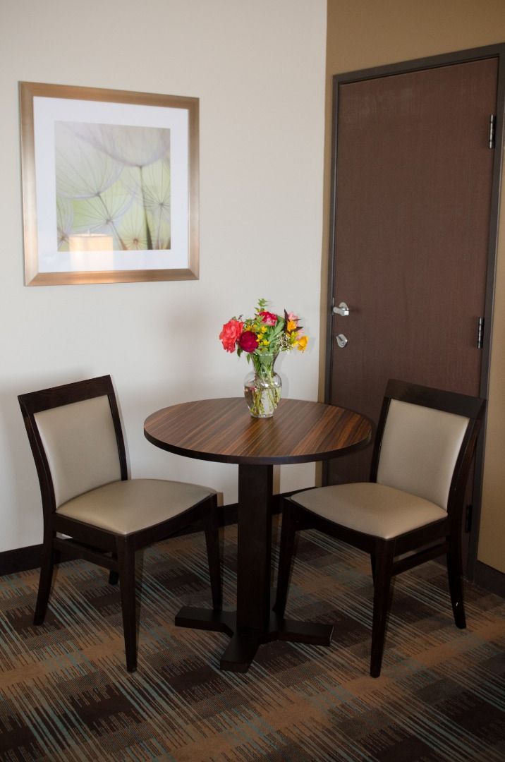image Round table with two chairs