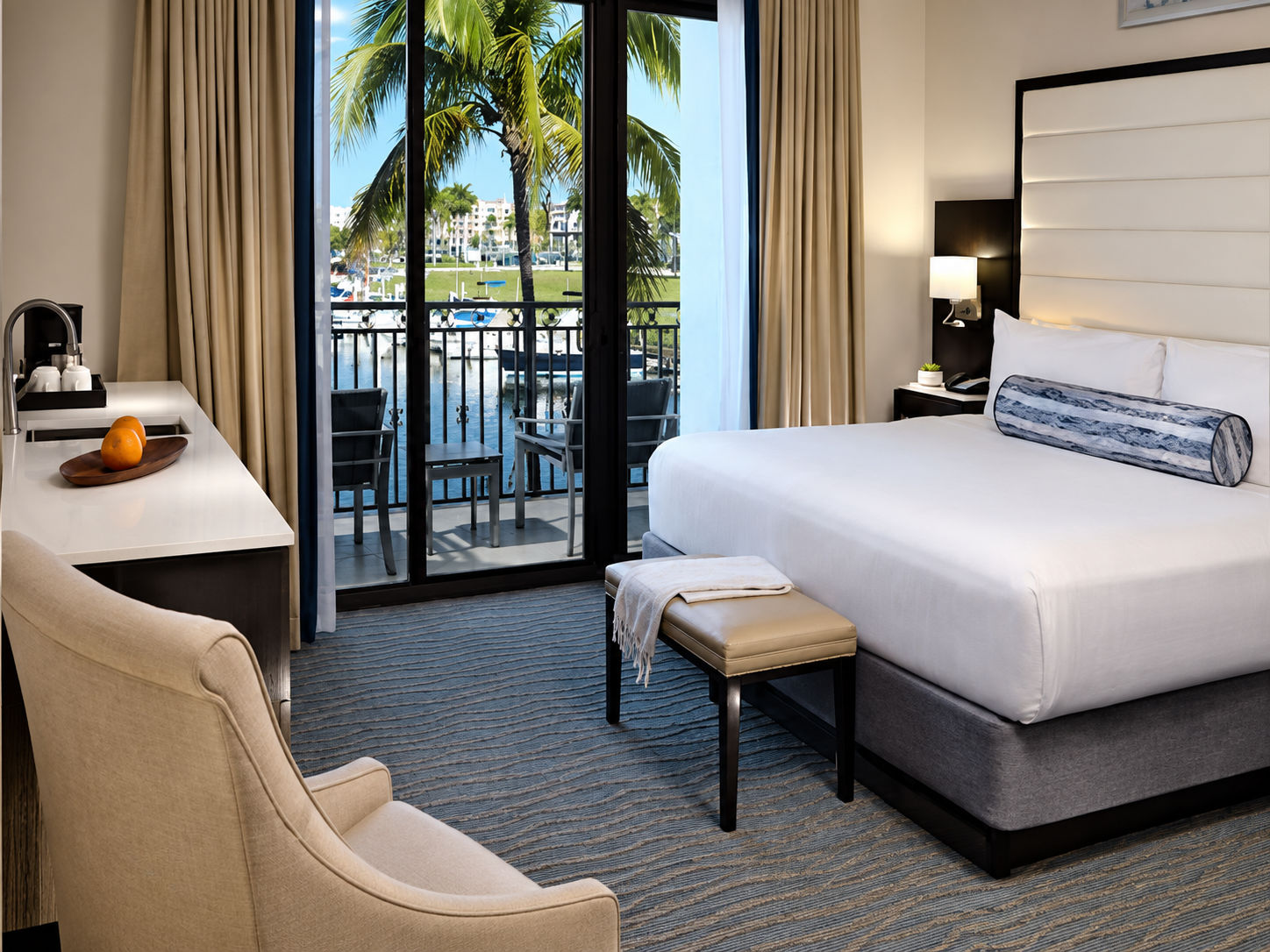 image Bedroom with king-size bed and seating area