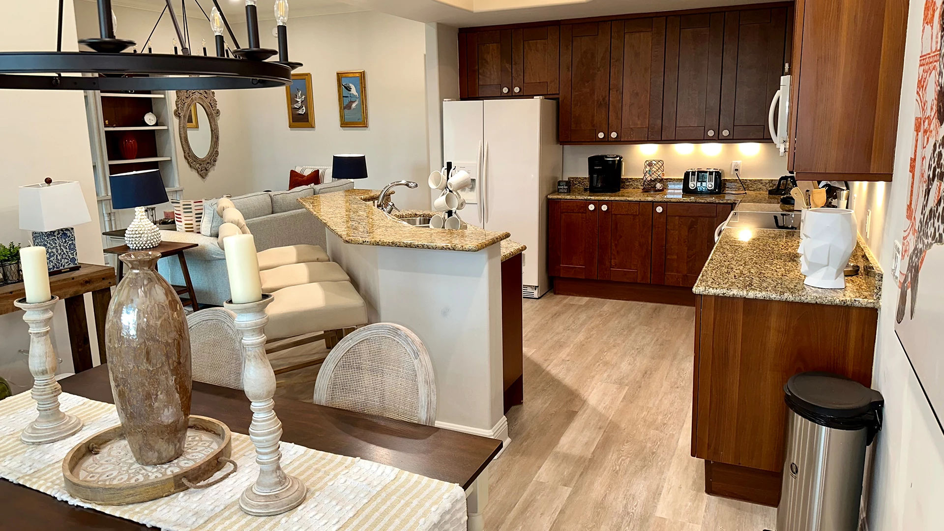 image Kitchen and dining area with full appliances