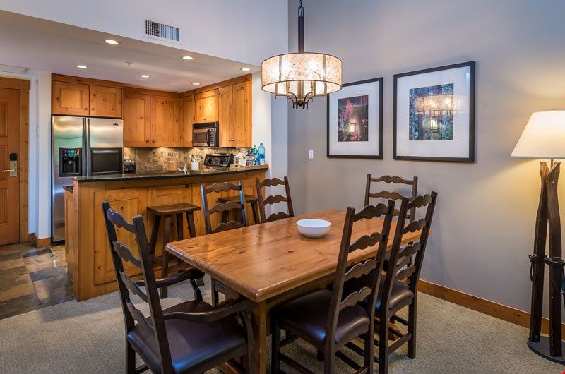 image Entertain family and friends at the large dining table.