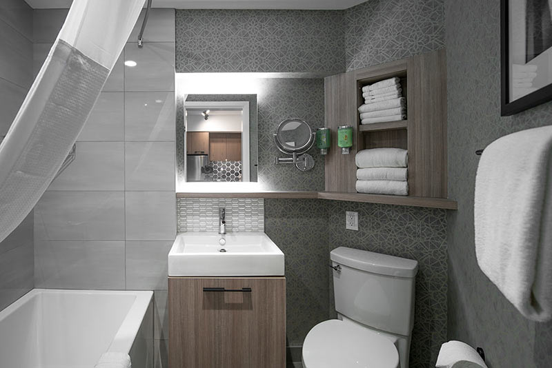 image A contemporary bathroom with a clean and refreshing atmosphere, ideal for starting and ending your day.