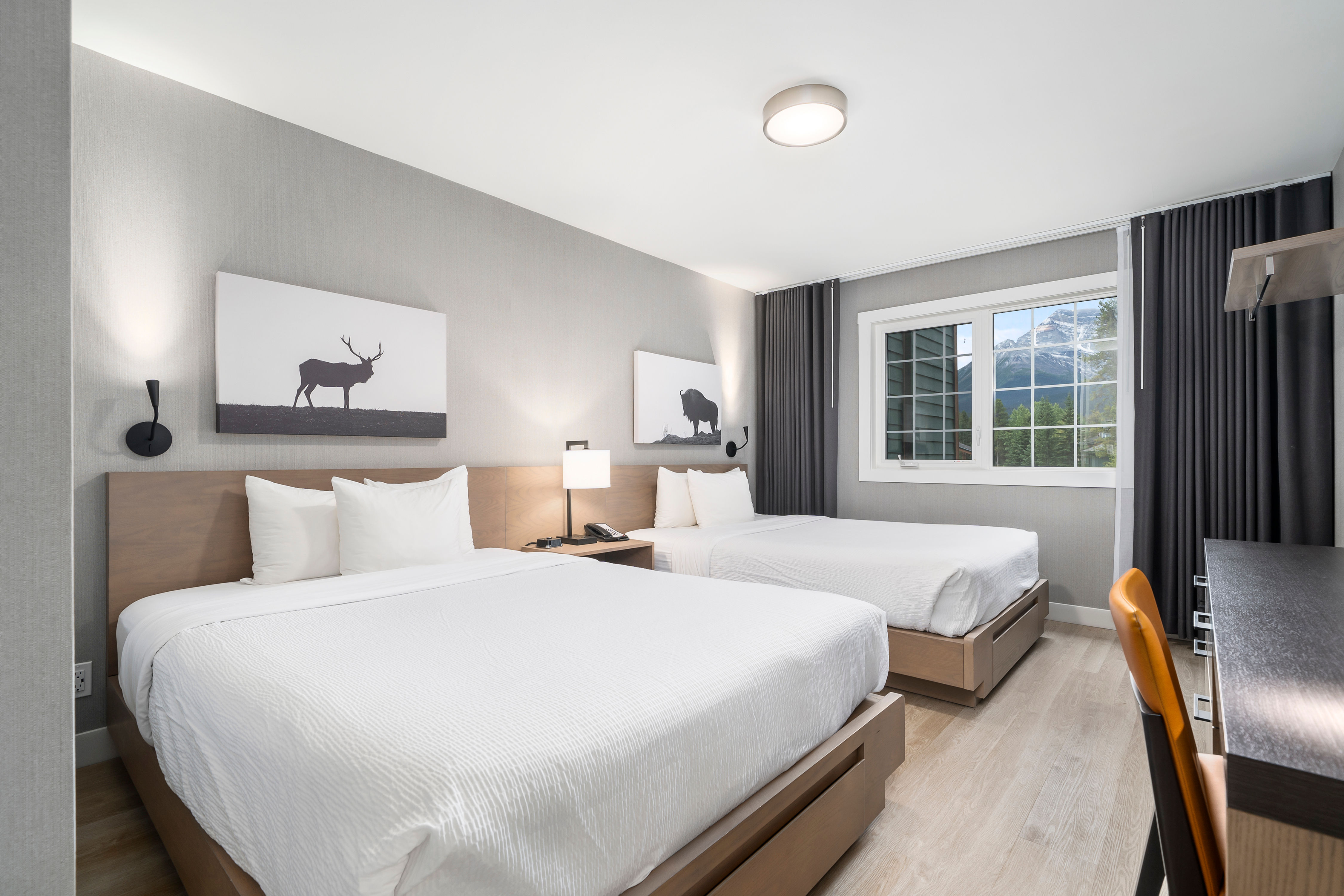 image The second bedroom has 2 queen-sized beds.