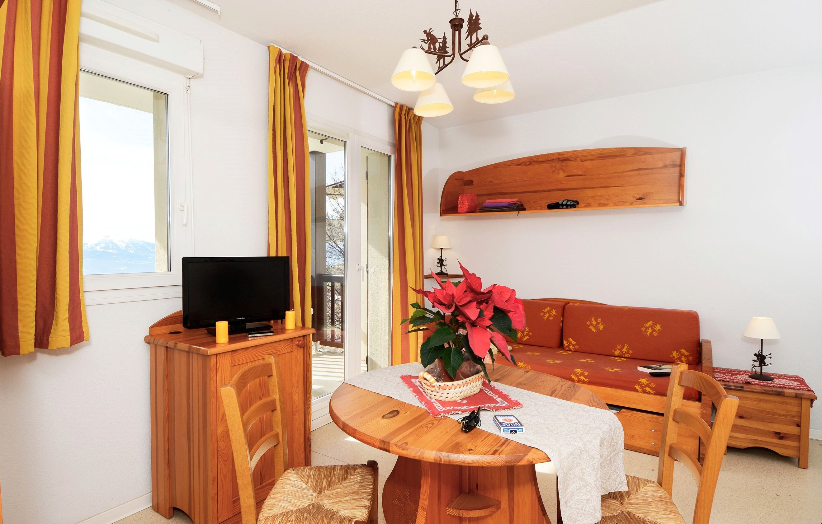 image There's 2 Single sofa beds in the living area.
