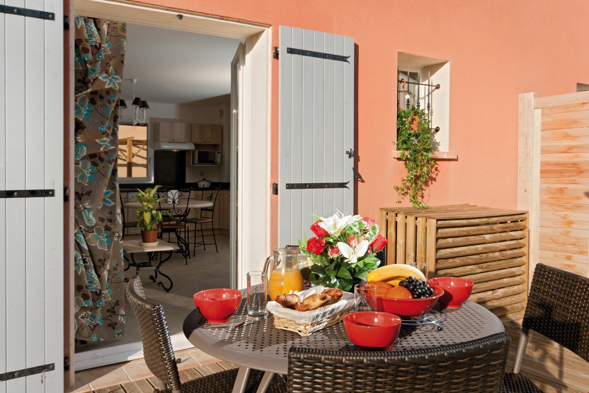 image Enjoy meals outside on your private patio.