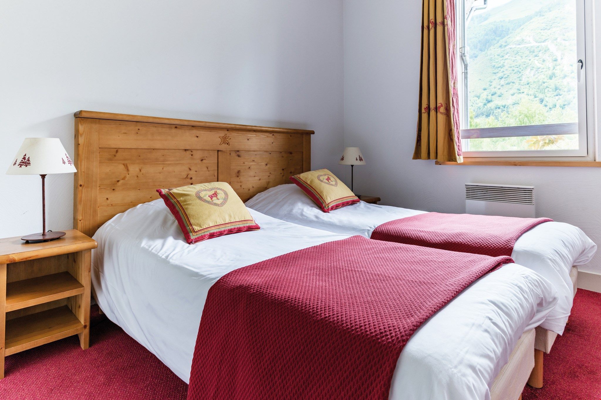 image The bedroom features 2 Single beds.