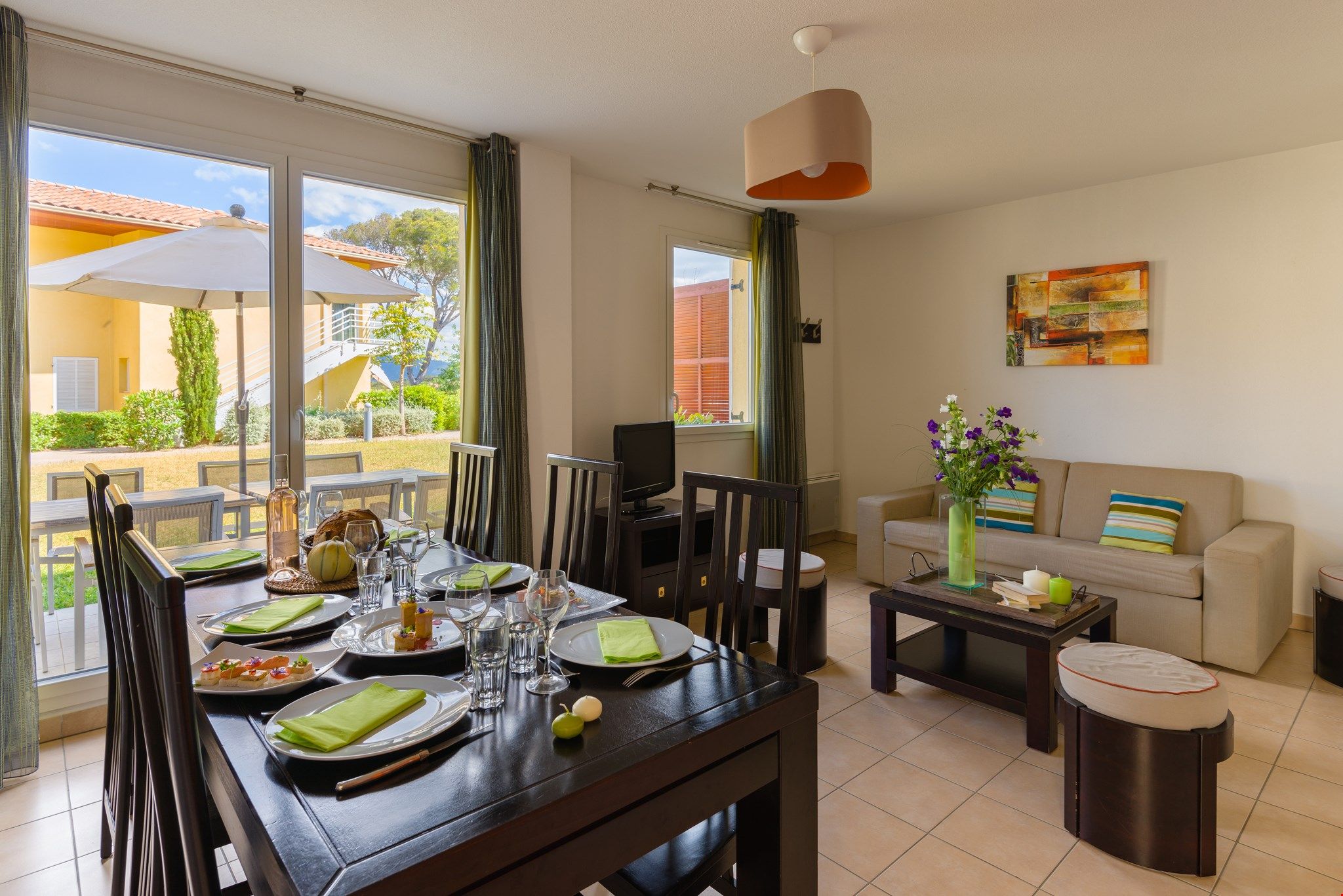 image Entertain and dine at the large dining table.