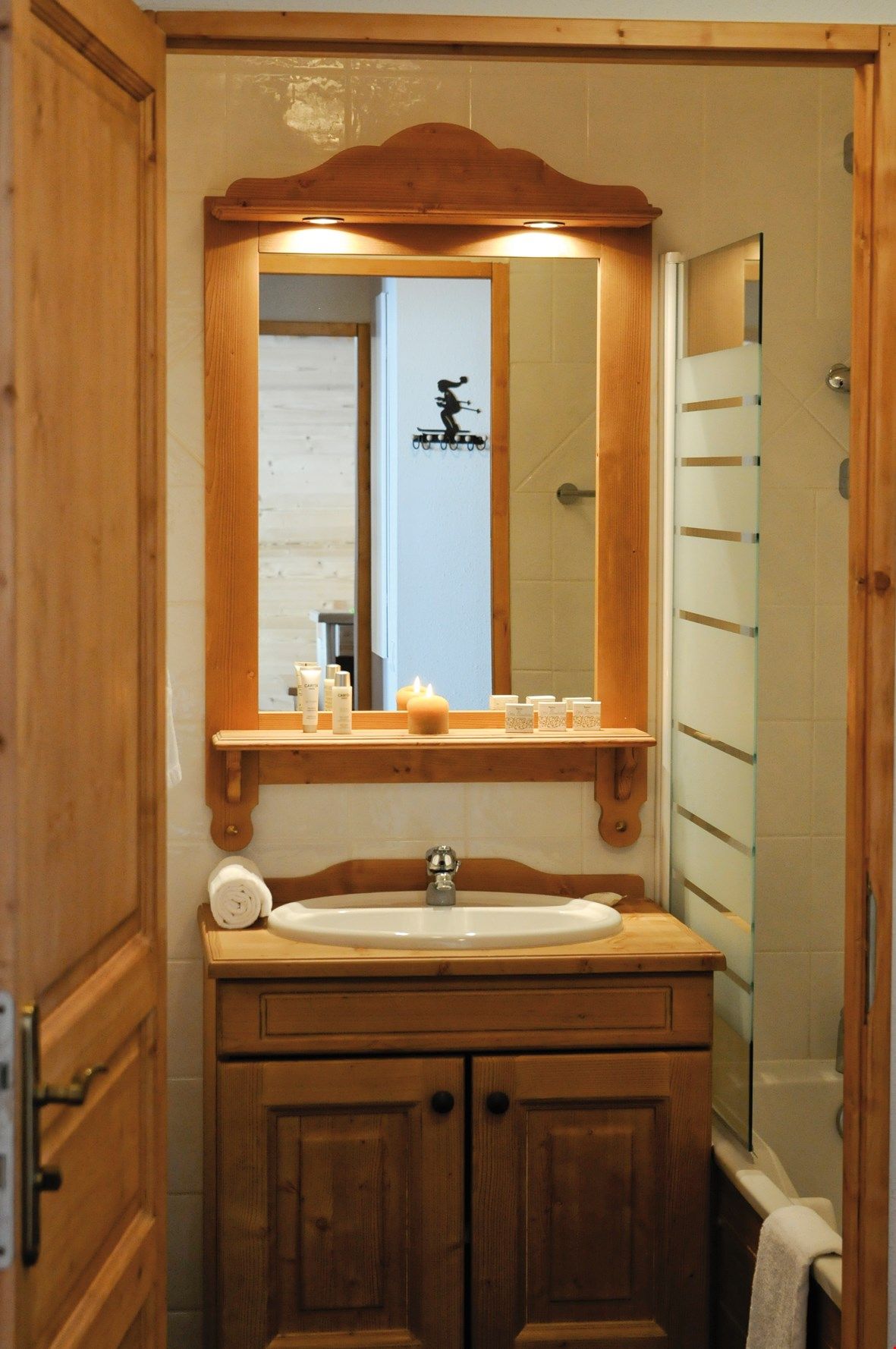 image Get ready for your day in the lovely bathroom with shower.