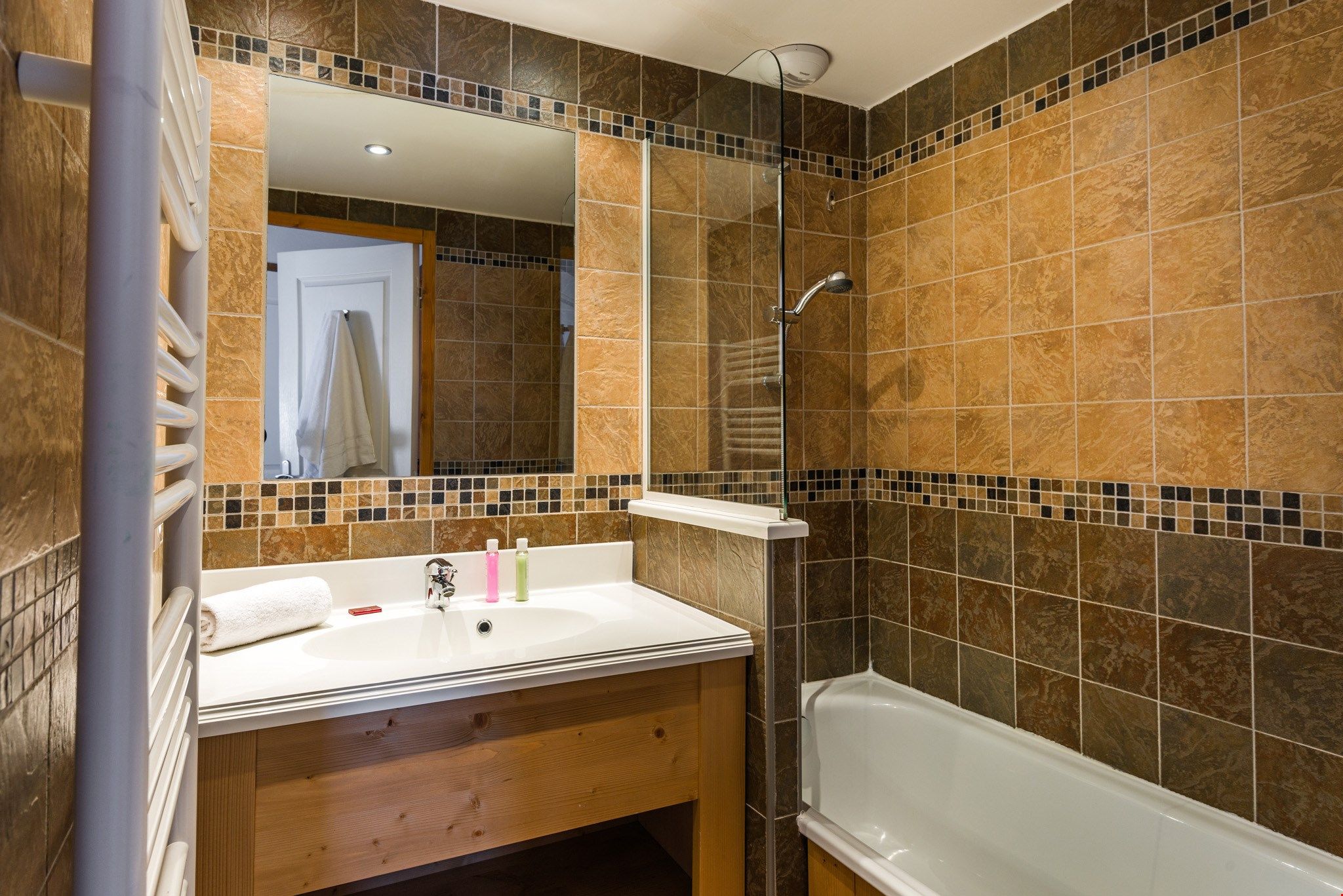 image The bathroom may have a bathtub or a shower