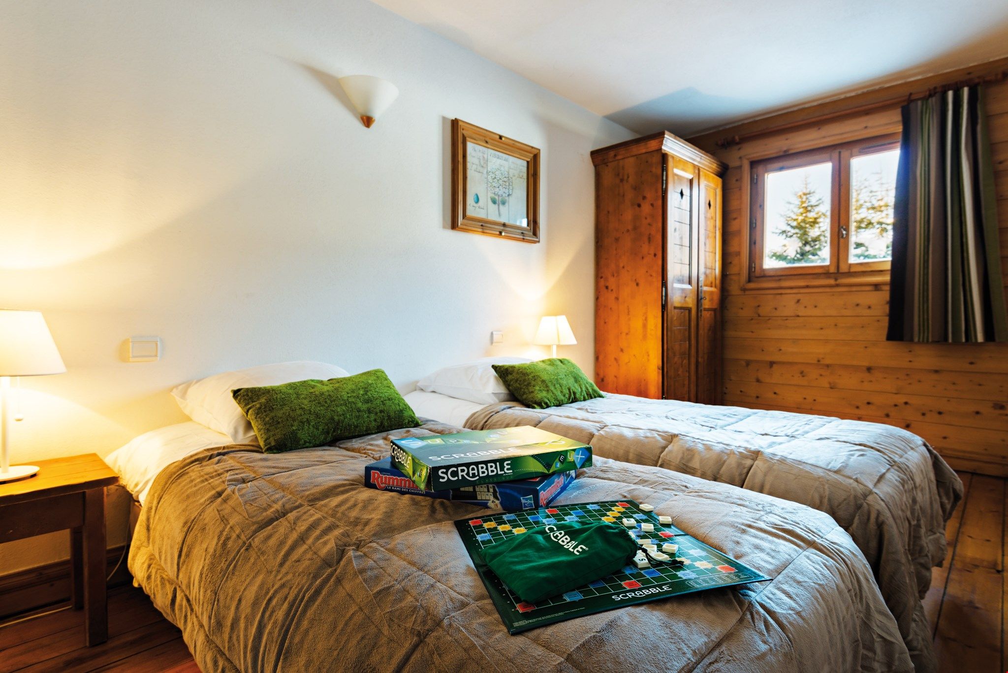 image The bedroom contains 2 Single beds.