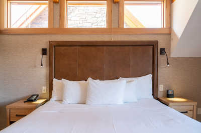 Get a peaceful night sleep in our cozy bedroom.