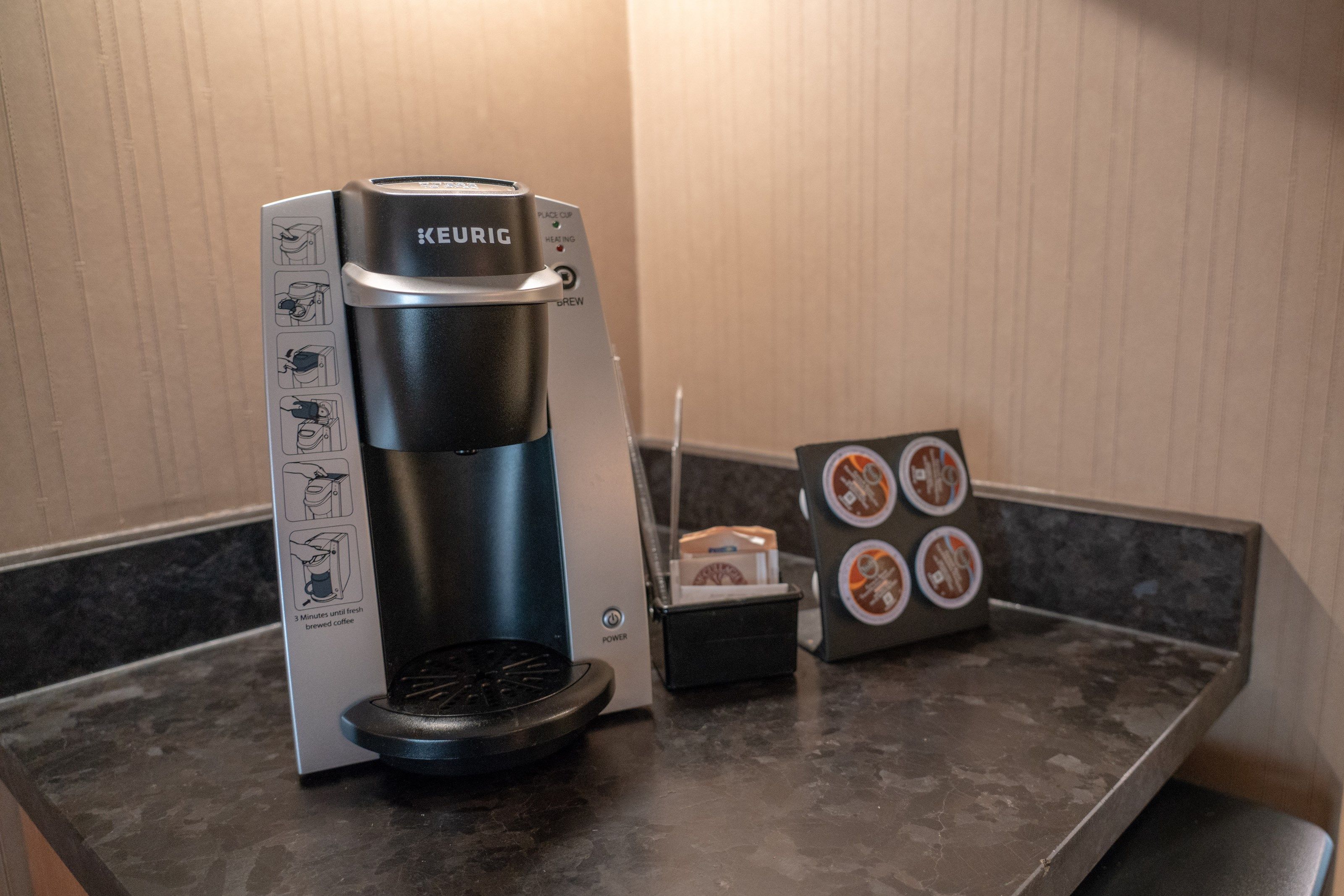 image Whip up a cup of a coffee in the mornings to get your day started early.