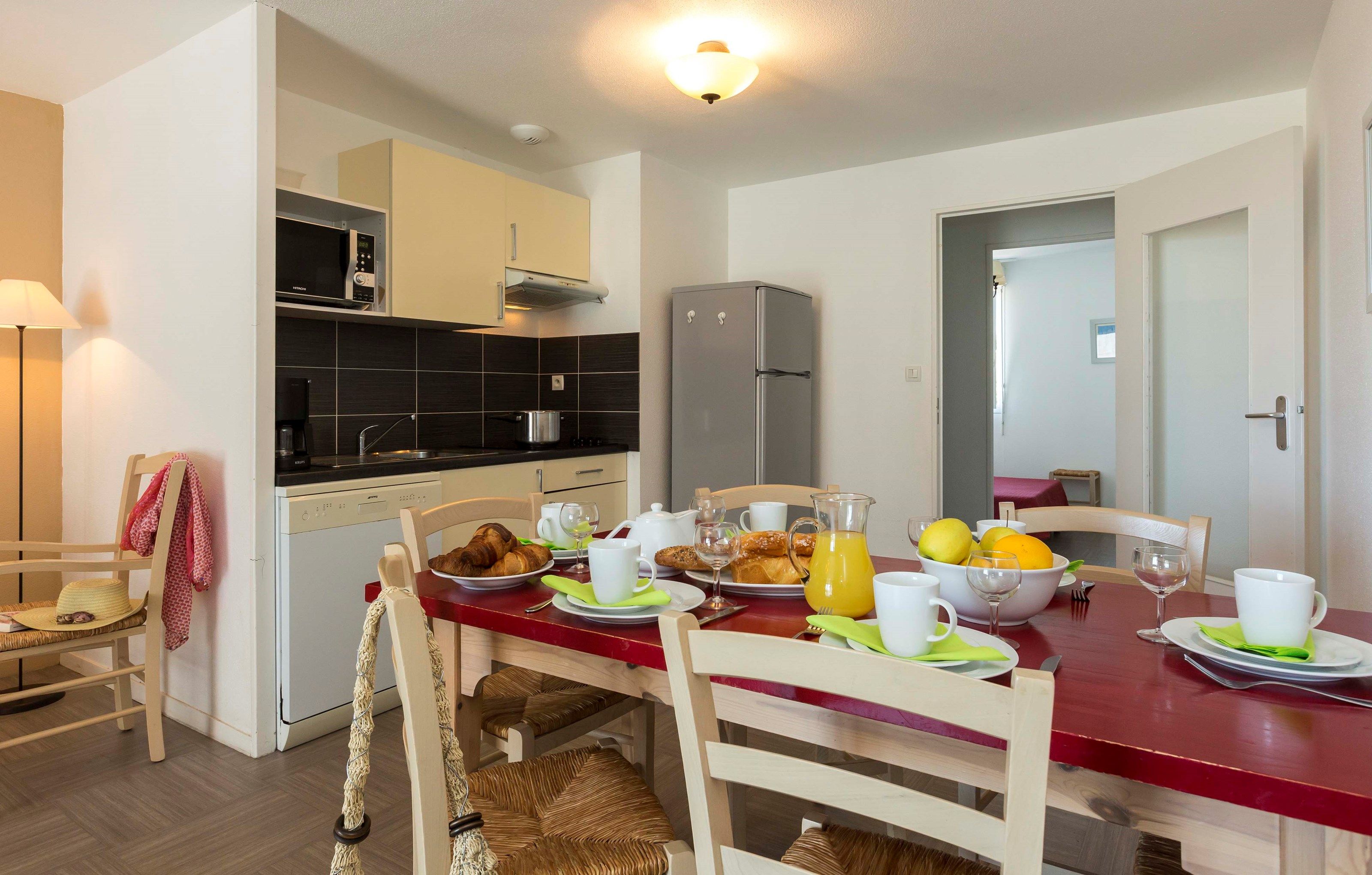 image Prepare a meal in the equipped kitchen.
