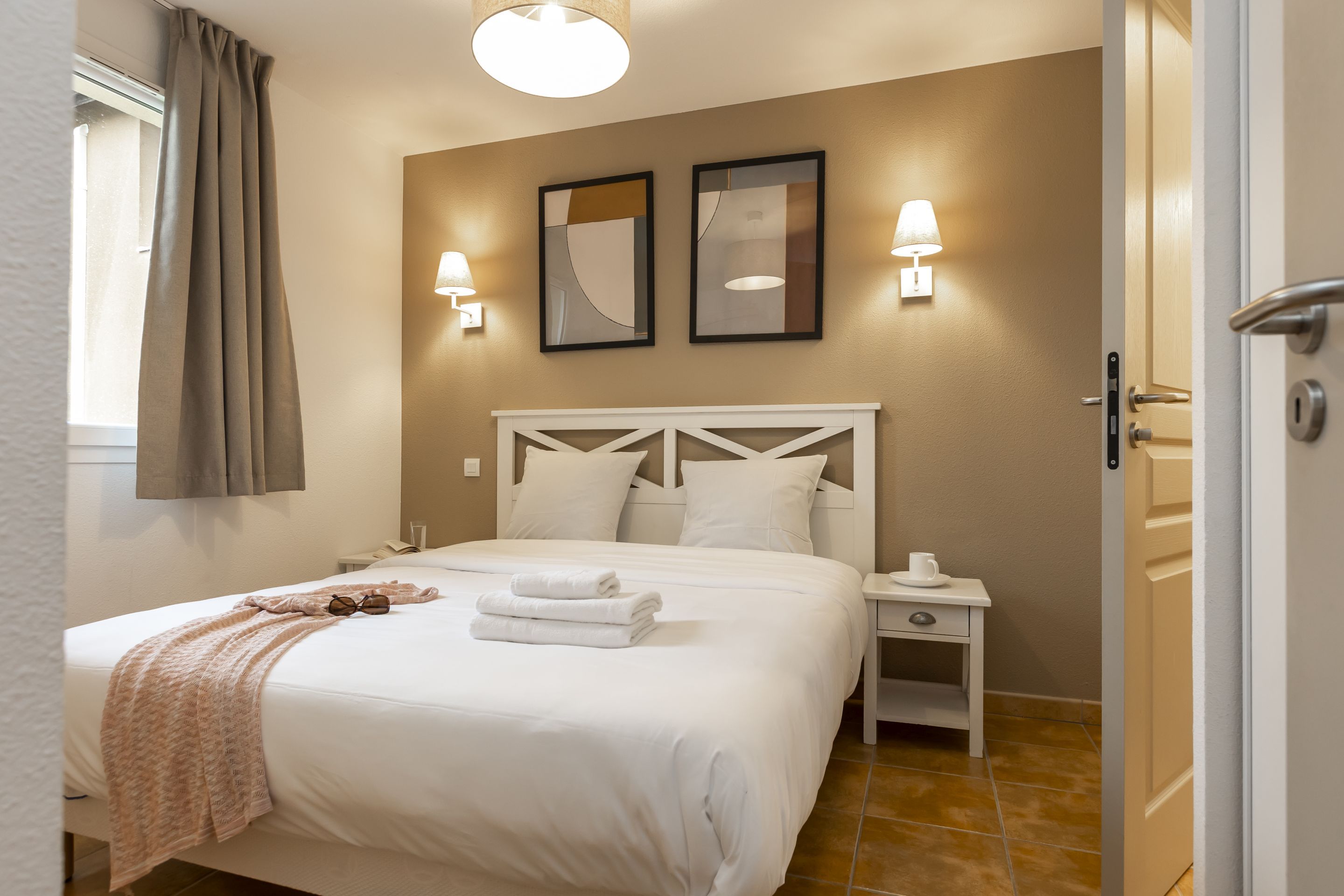 image Drift to sleep in a comfortable bed after a wonderful day outside.