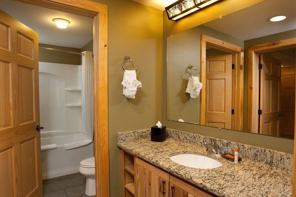 image Prepare for your day outside in the spacious bathroom