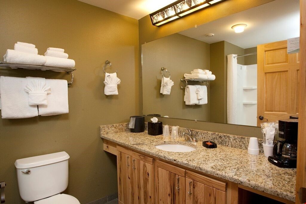 image Get ready for your day outside in the spacious bathroom