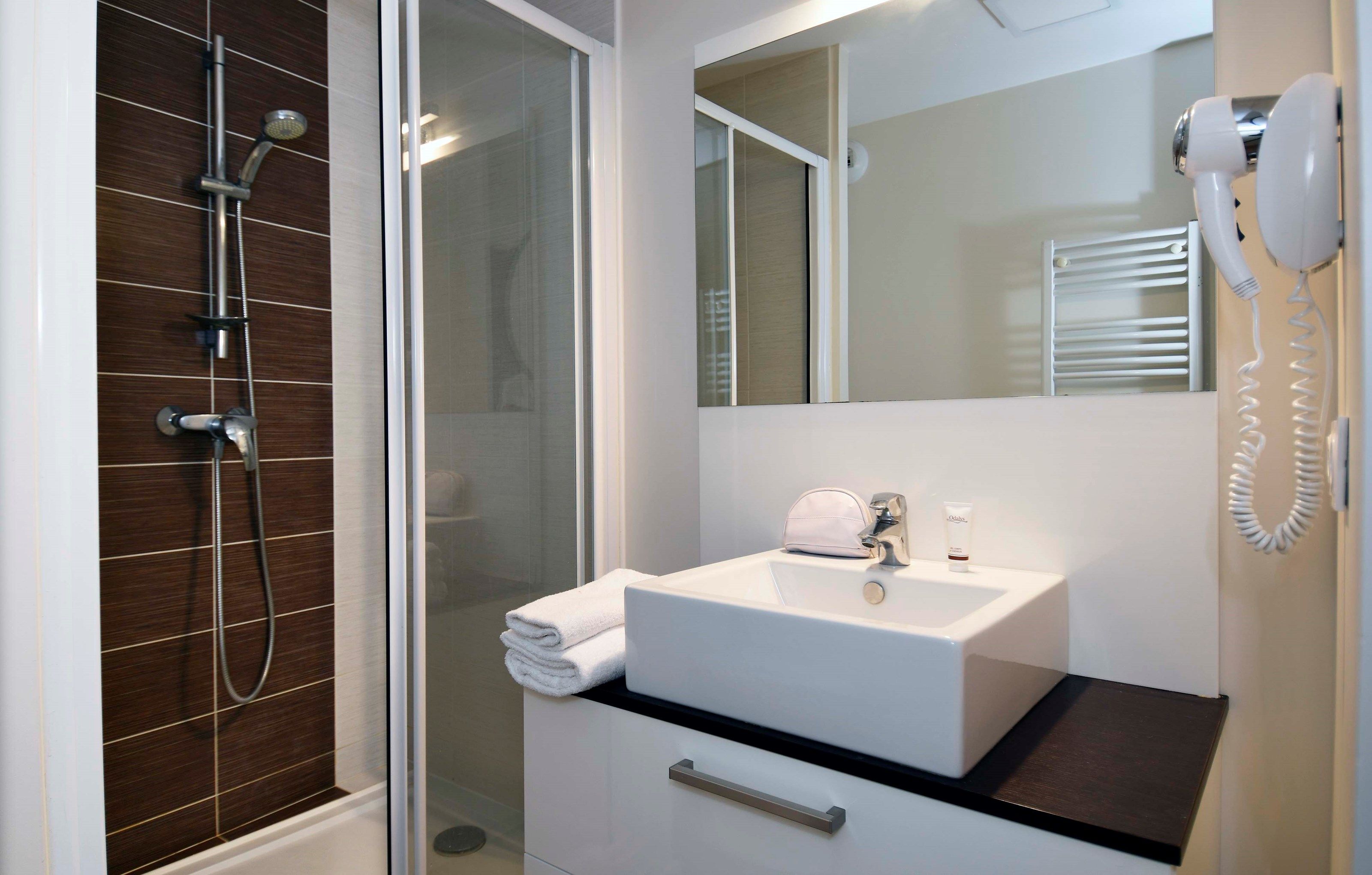 image Get ready for your day in the bathroom.