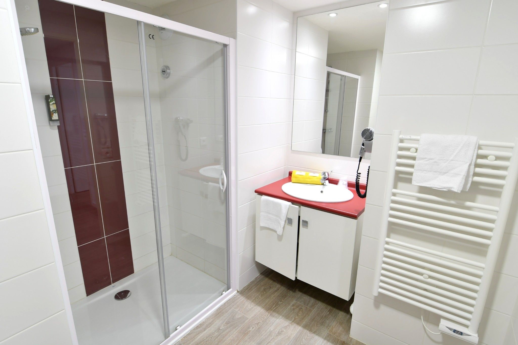 image Freshen up in the bathroom after a day of adventure.