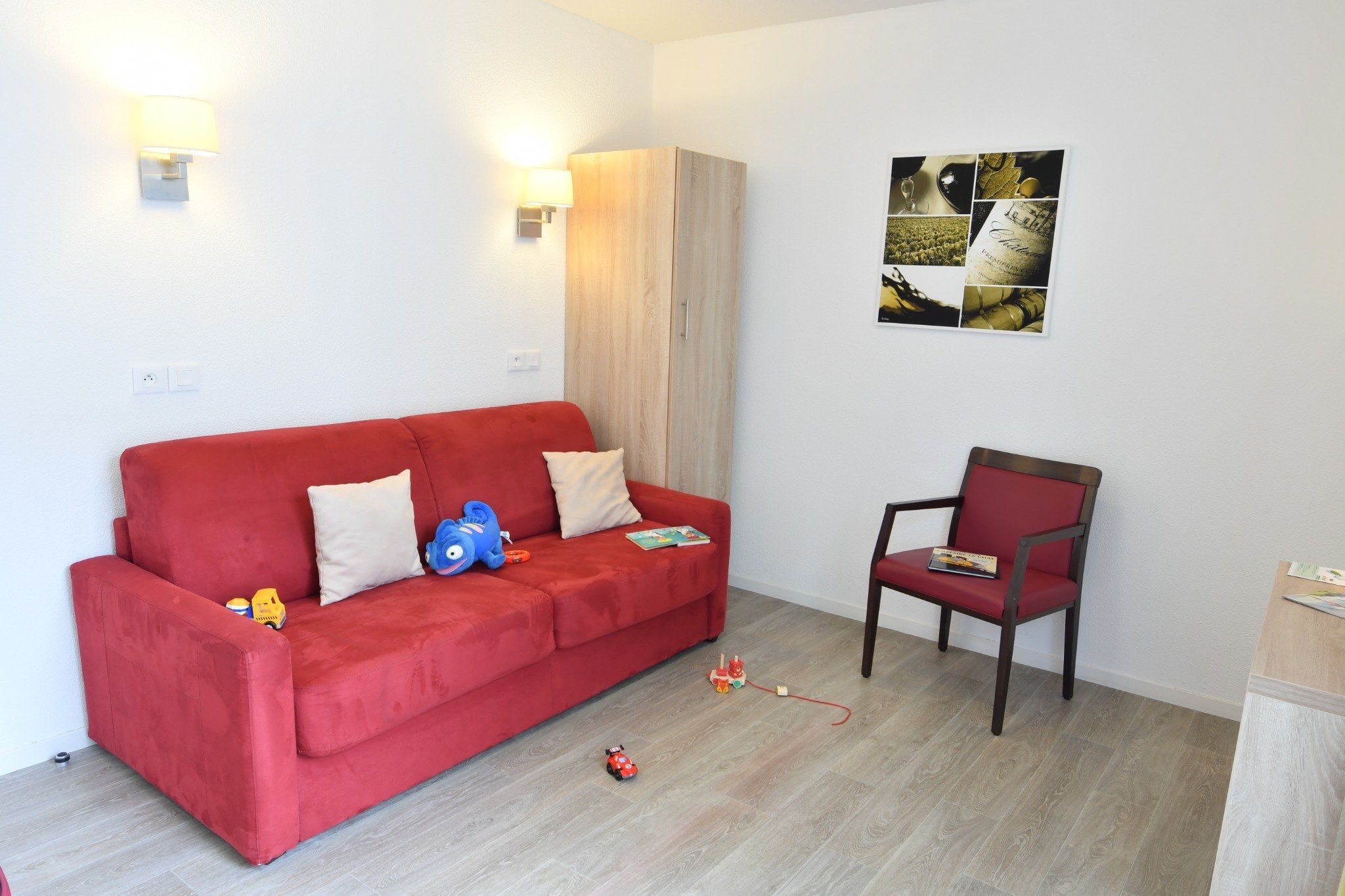 image Kick back your feet and relax in the cozy living area.