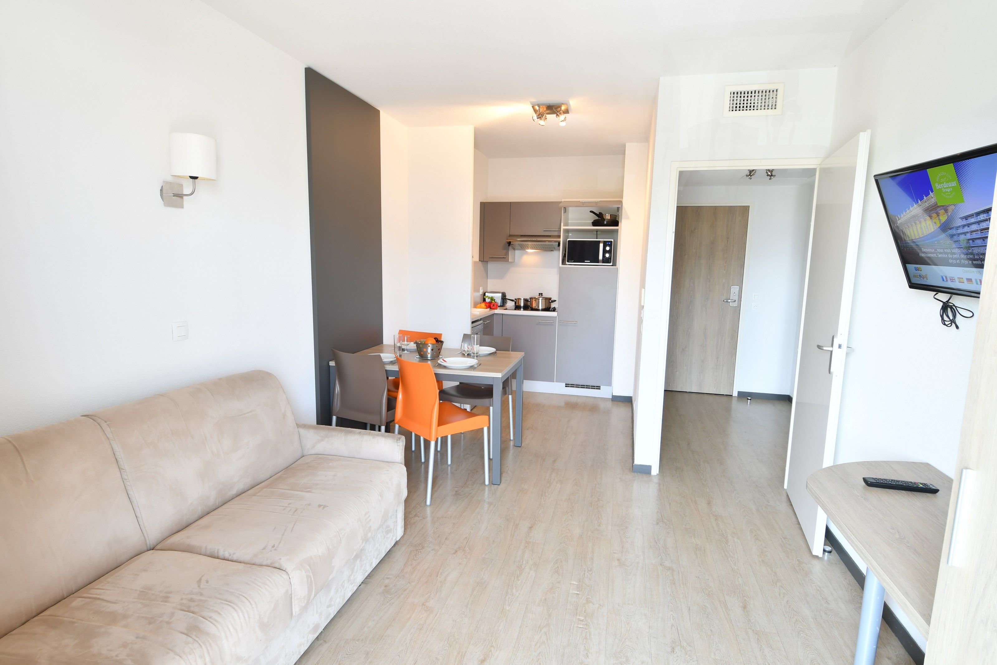 image Kick back your feet and relax in the cozy living area.
