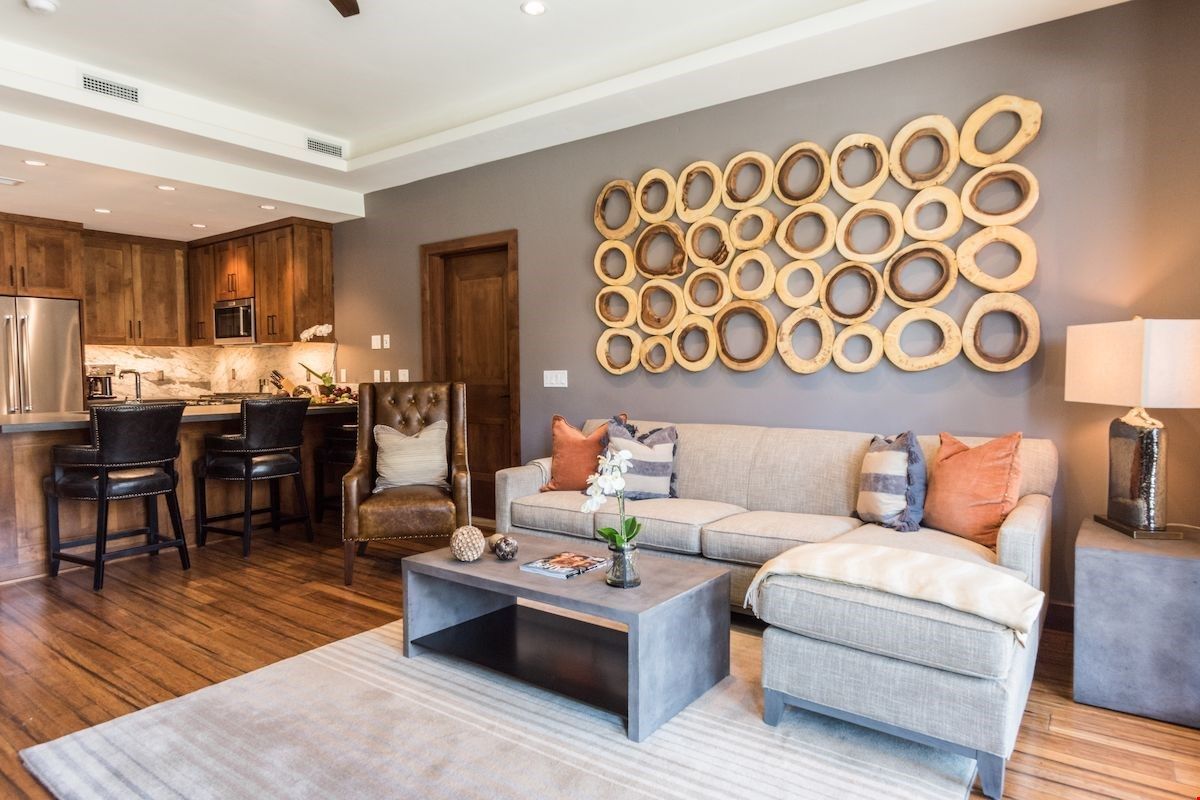 image Kick back your feet and relax in the cozy living area.