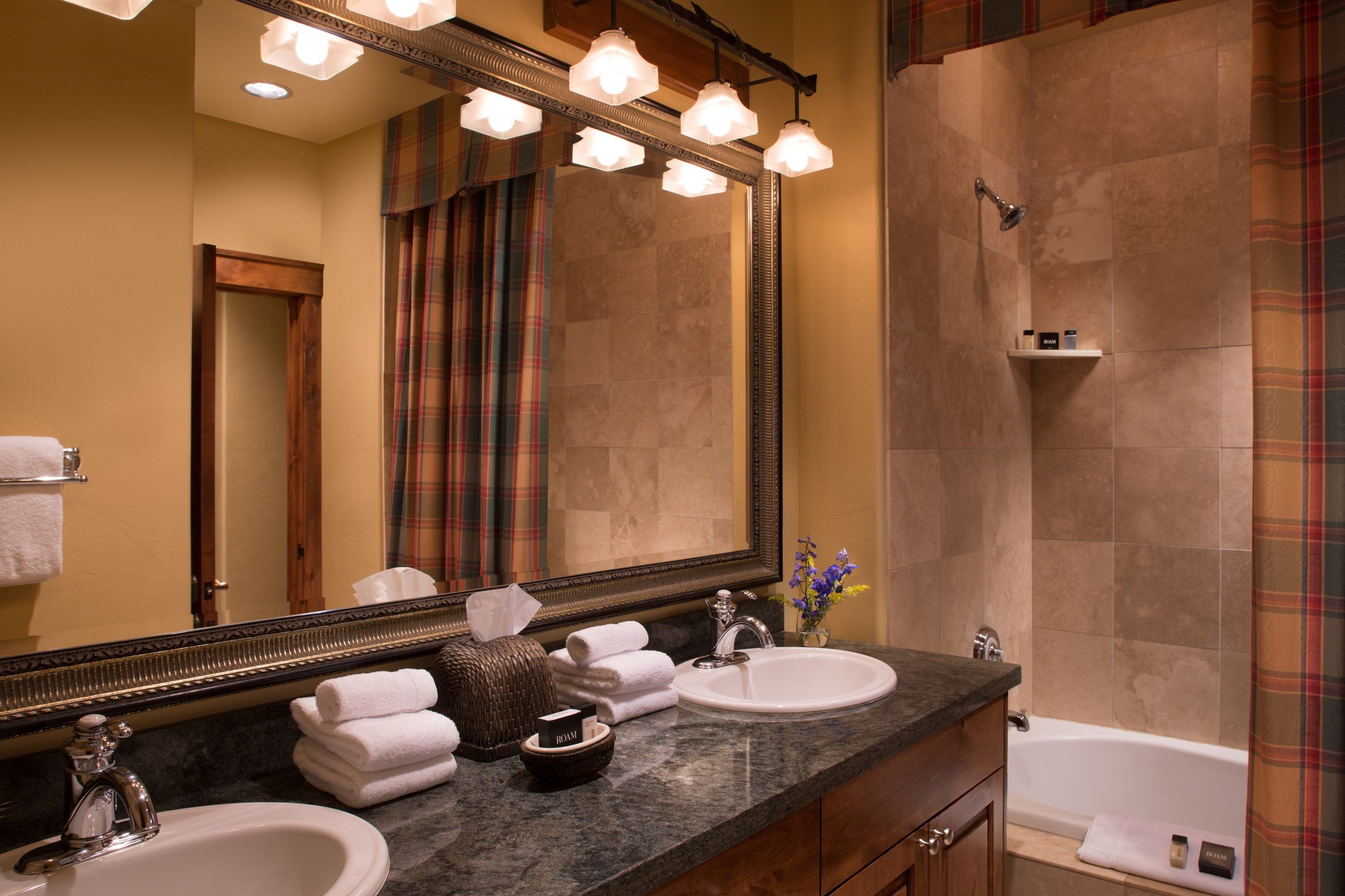 image Get ready for your day in one of the lovely bathrooms.