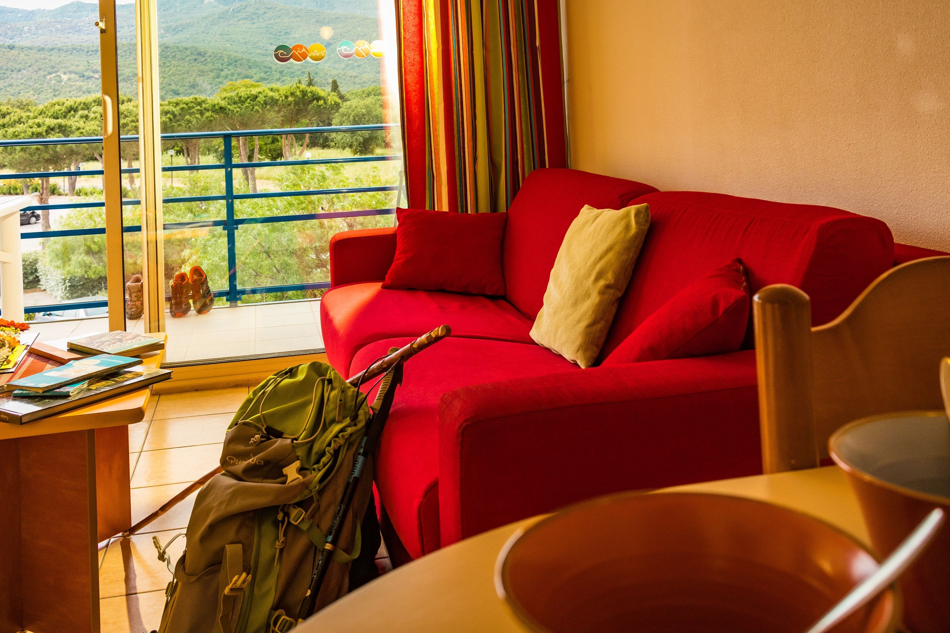 image Kick back your feet and relax in the cozy living area.