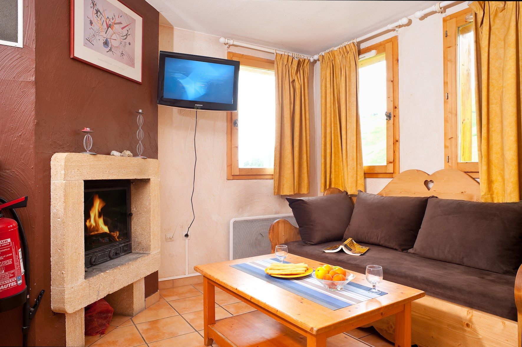 image You will love our comfortable and spacious chalet with a fireplace.
