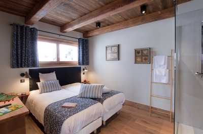 Drift to sleep in the comfortable bed.