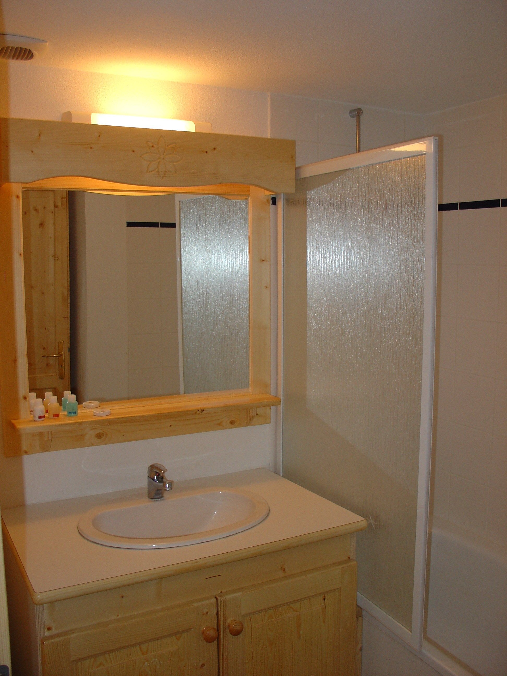 image Get ready for your day in the bathroom.