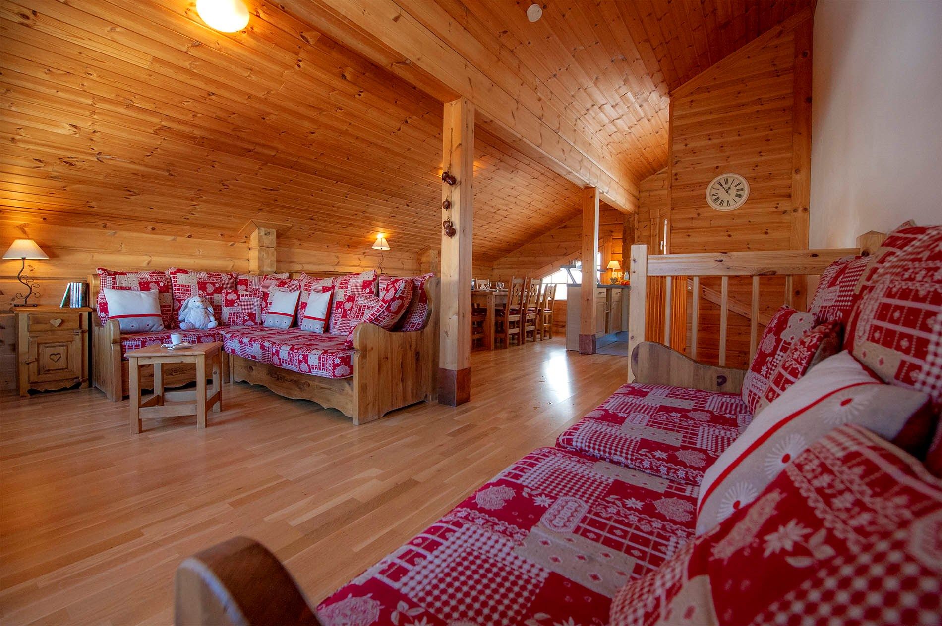 image Kick back your feet and relax in the cozy and open living area.