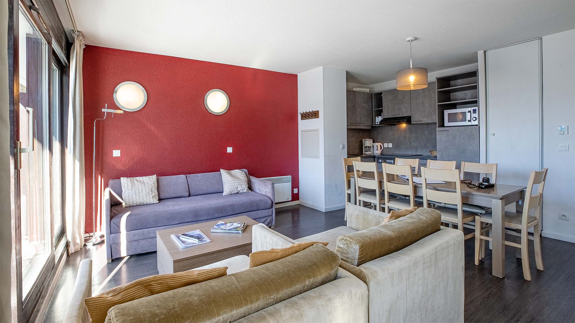 image Settle into the dining area and enjoy a nice meal.