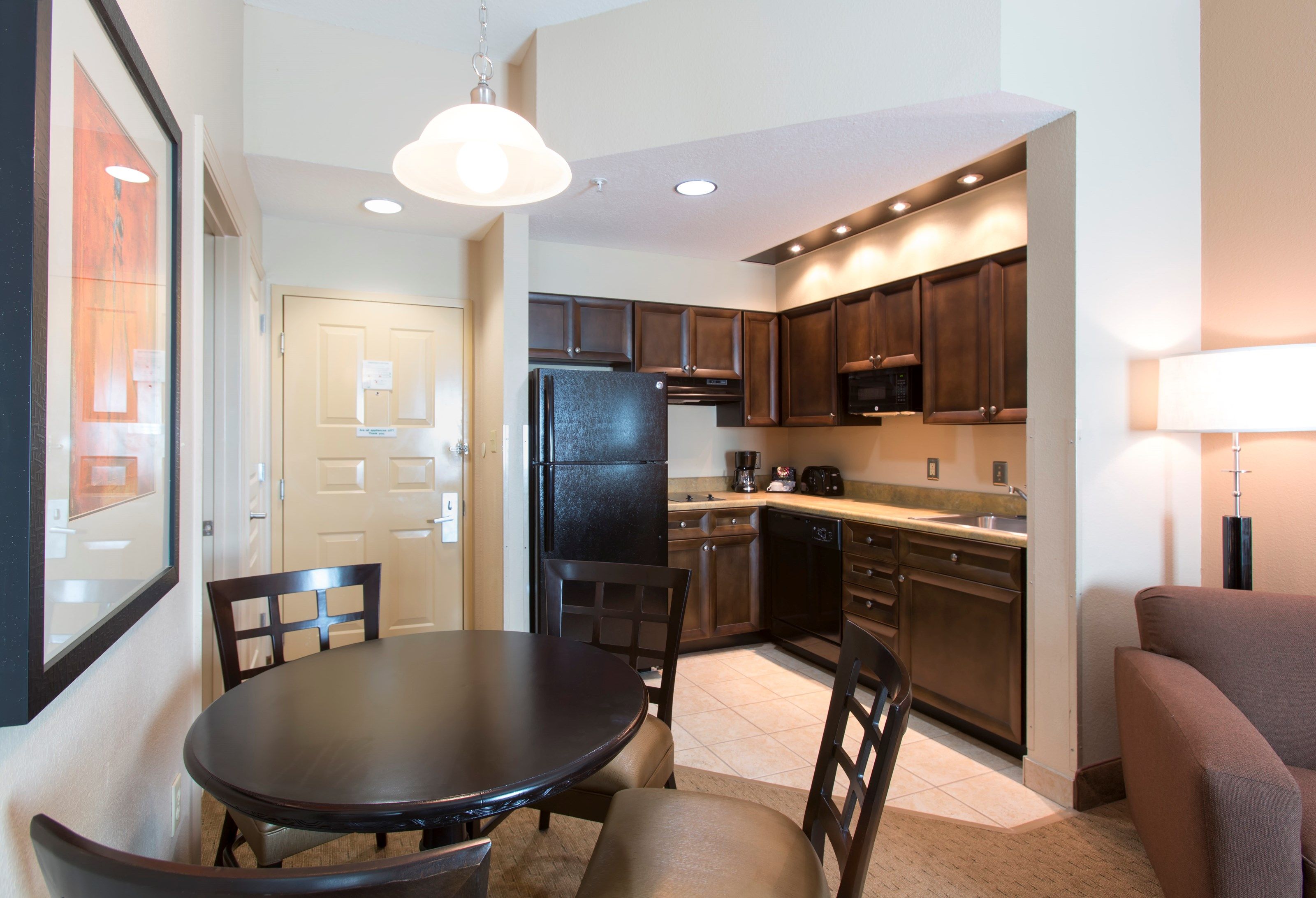 image Prepare tasty meals in the kitchen and enjoy your food at the dining table.