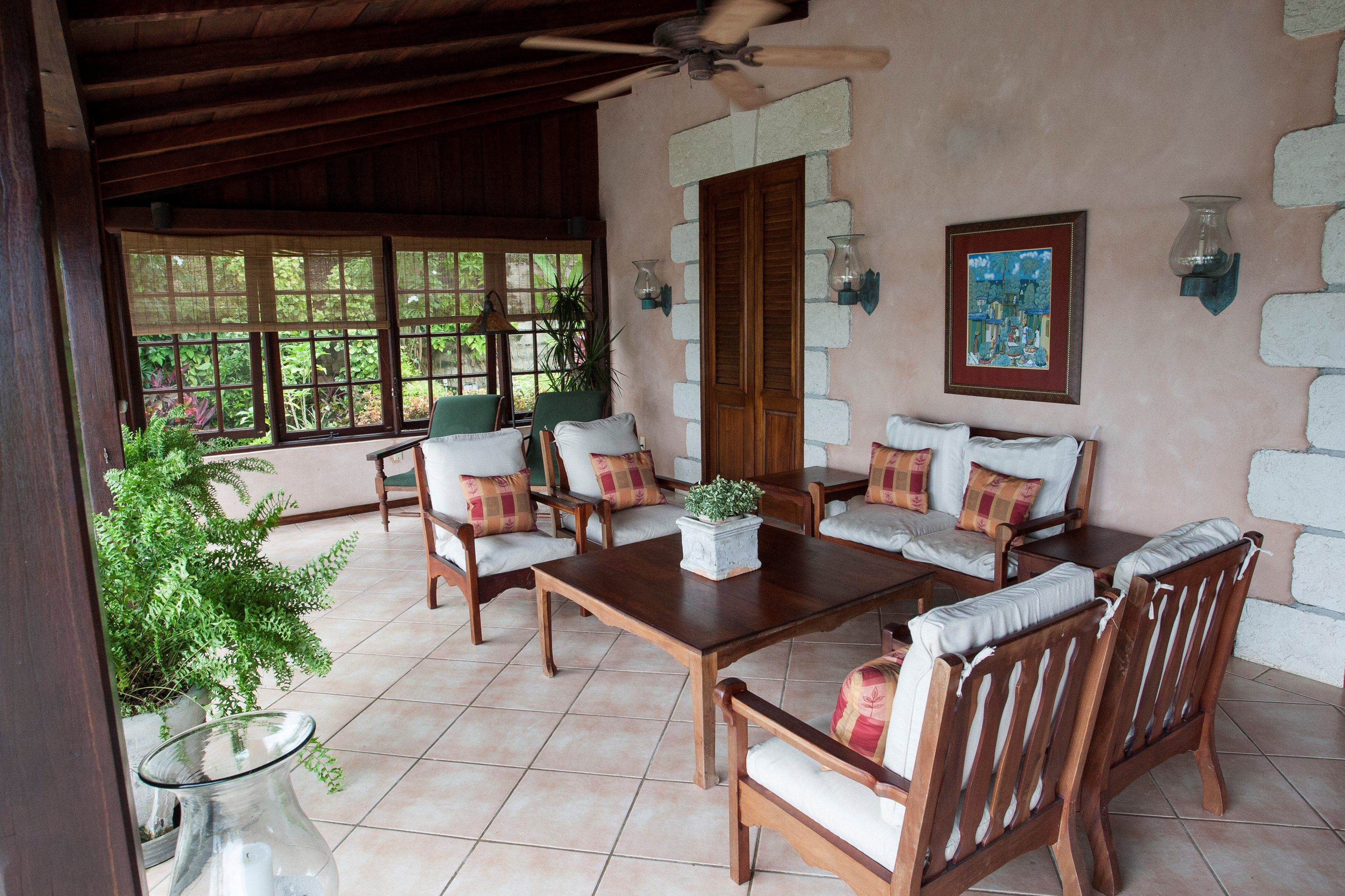 image Share meals and laughs with your group in the outdoor seating area.