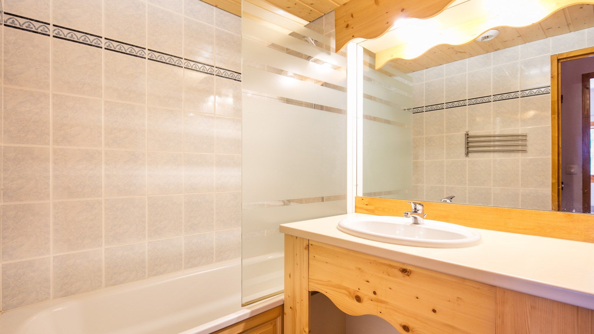 image Freshen up in the bathroom.